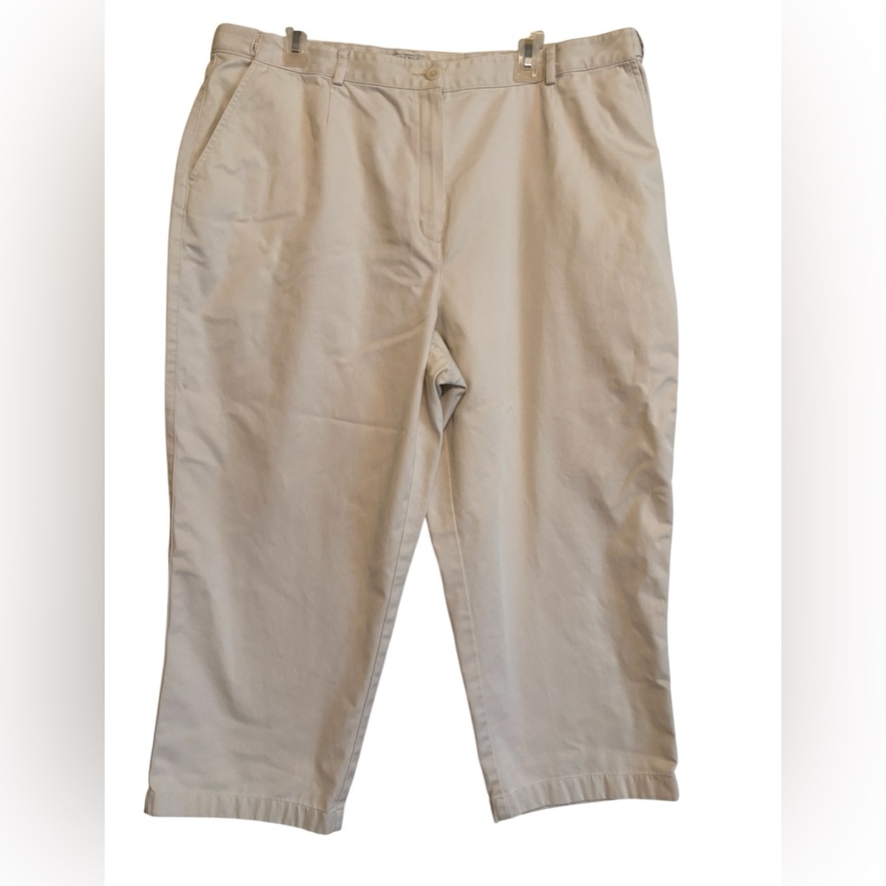 LL Bean cropped chino pants  womens size 18W